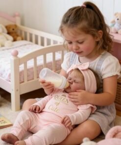 Anano Big Chubby 24 Inch Real Life Silicone Newborn Reborn Baby Dolls Girl That Look Real Life Like Looking Bebe Reborn Babies Realistic Veins for Kids and Collectors