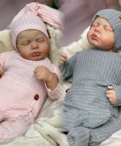 Twins Bebe Reborn Dolls Painted Hair Handmade Limited Edition