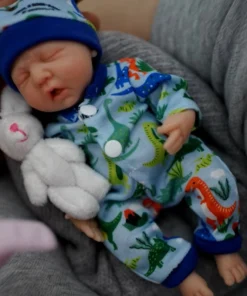 mini reborn doll boy sleeping