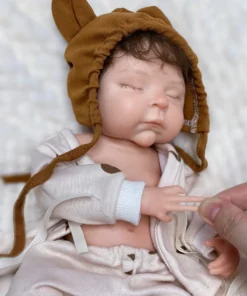 Silicone Reborn Baby Girl 33cm Peaches rooted hair