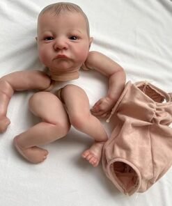 XAGMODSHN 48cm Painted Reborns Kits Soft Baby Dolls Accessories Lifelike-Silicone Dolls Baby Sleeping-Toy Children Party-Favor Reborns Doll Kits Silicone Doll Cloth Body Kit